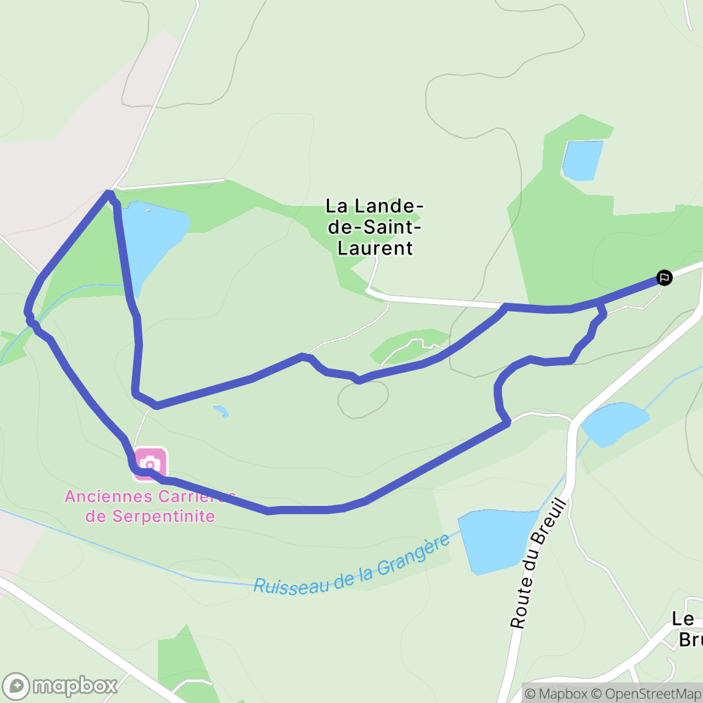 La Roche-l'Abeille : carte du parcours de randonnée - France
