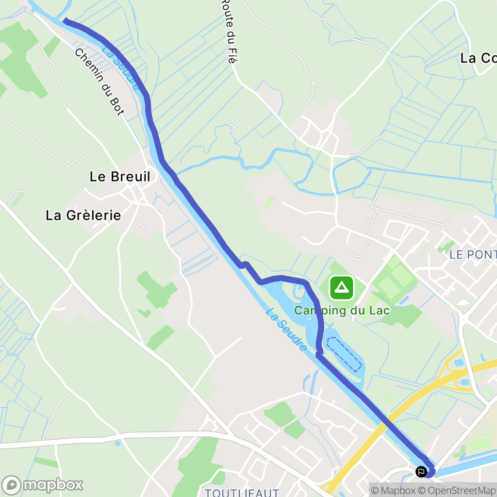 Saujon : carte du parcours de randonnée - France