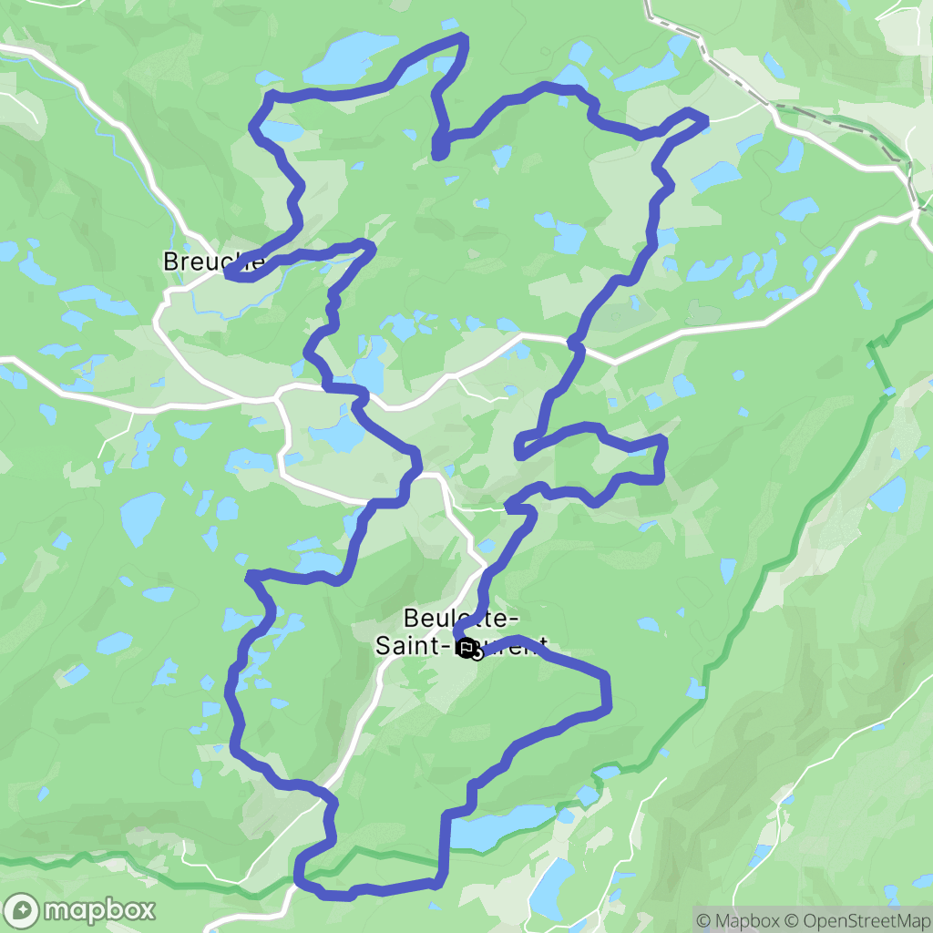 Beulotte-Saint-Laurent : carte du parcours de randonnée - France