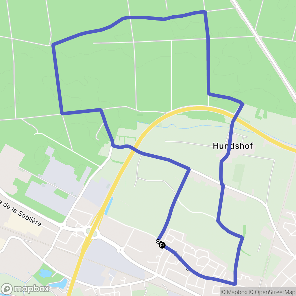 Haguenau : carte du parcours de randonnée - France