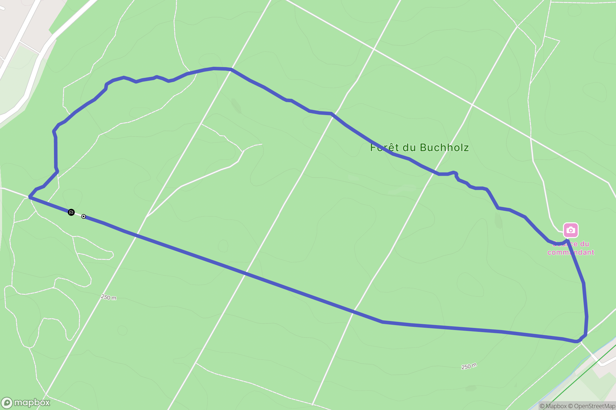 Sarreguemines : carte du parcours de randonnée - France