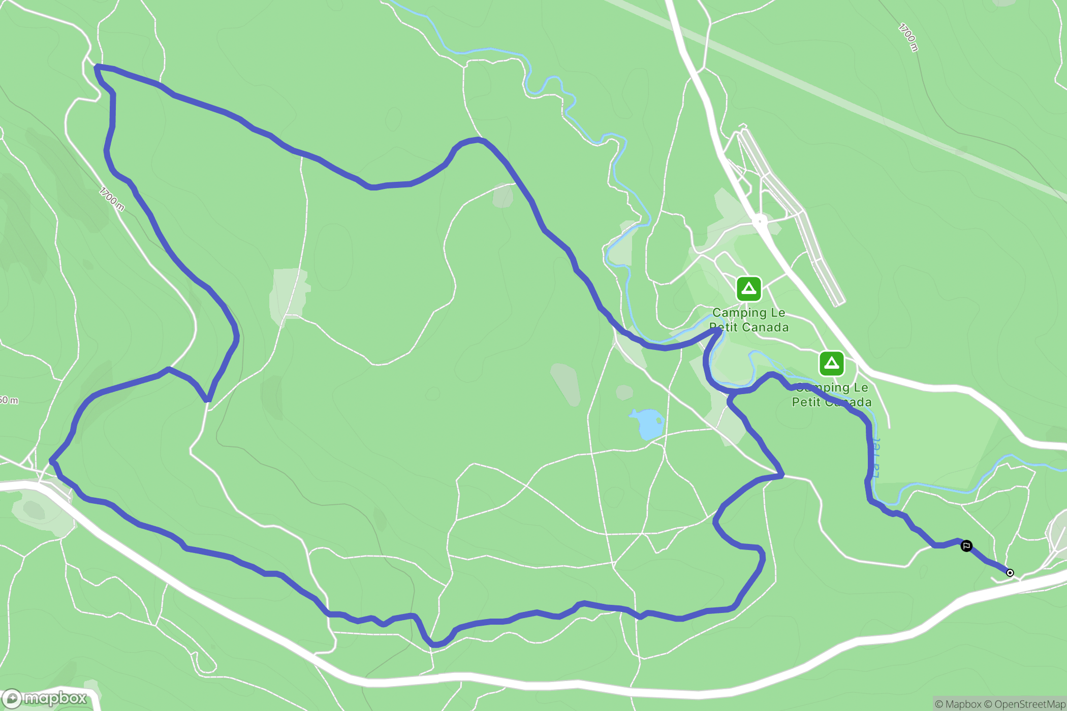 Bolquère : carte du parcours de randonnée - France