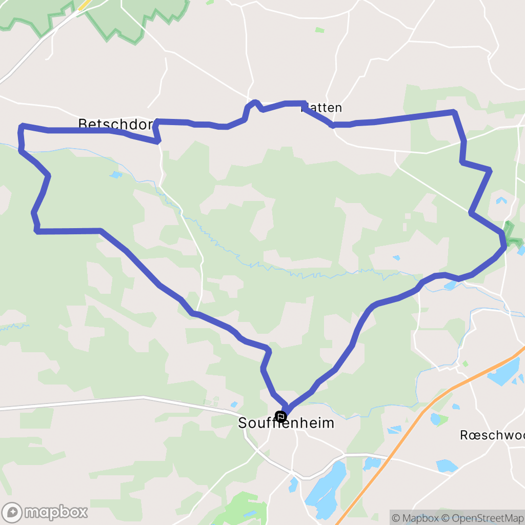 Soufflenheim : carte du parcours de randonnée - France