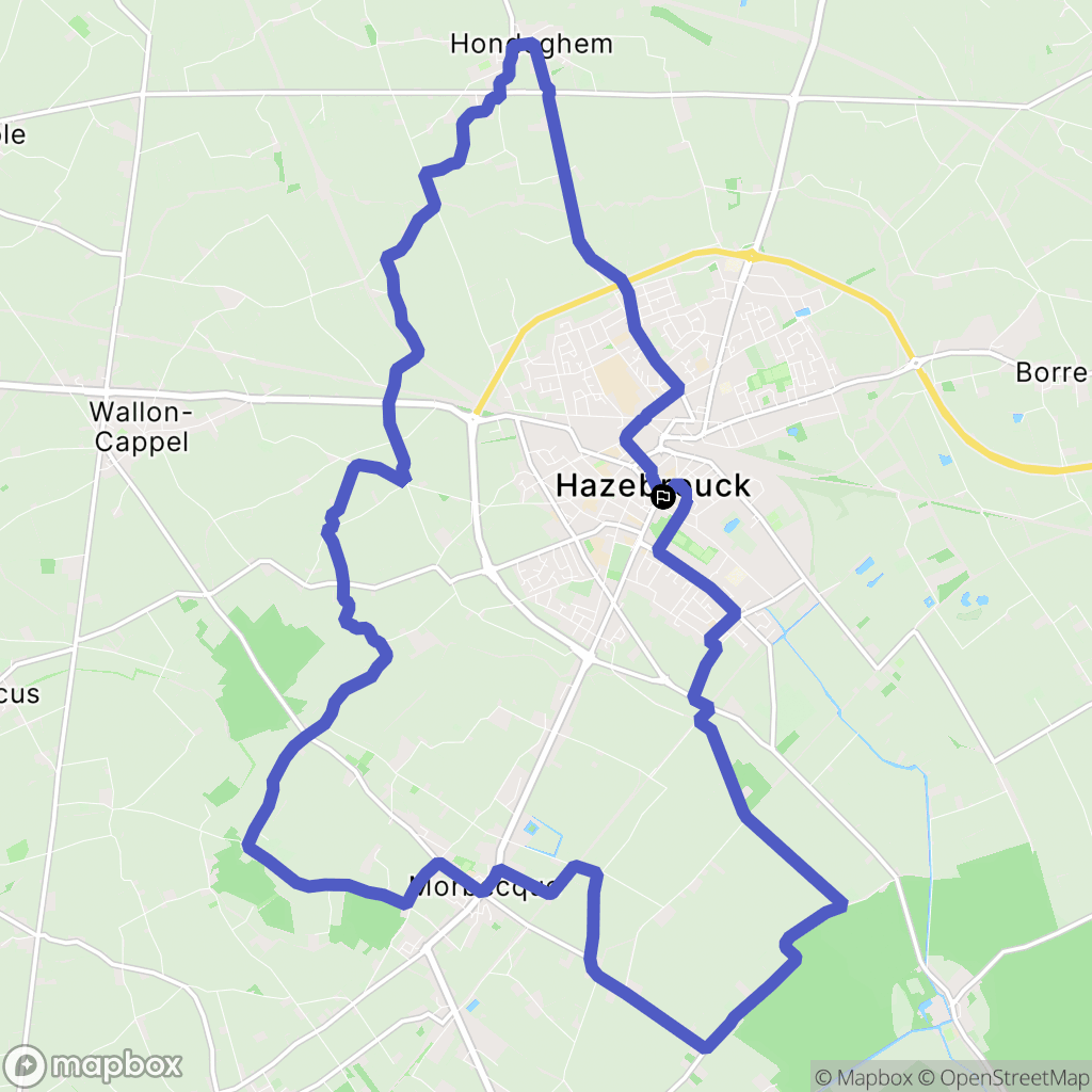 Hazebrouck : carte du parcours de randonnée - France
