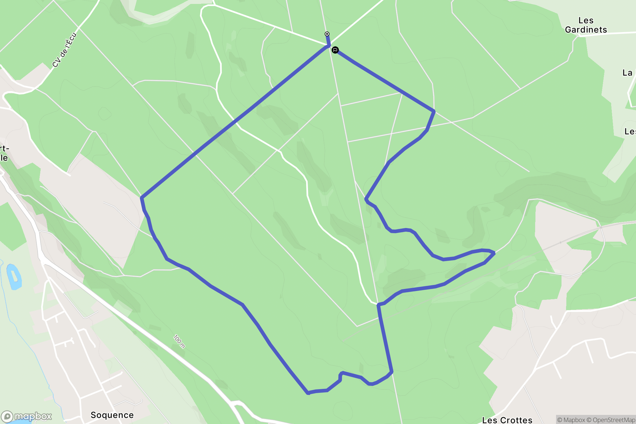 Illeville-sur-Montfort : carte du parcours de randonnée - France