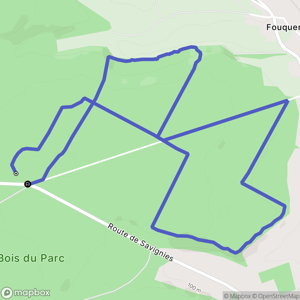 Fouquenies : carte du parcours de randonnée - France