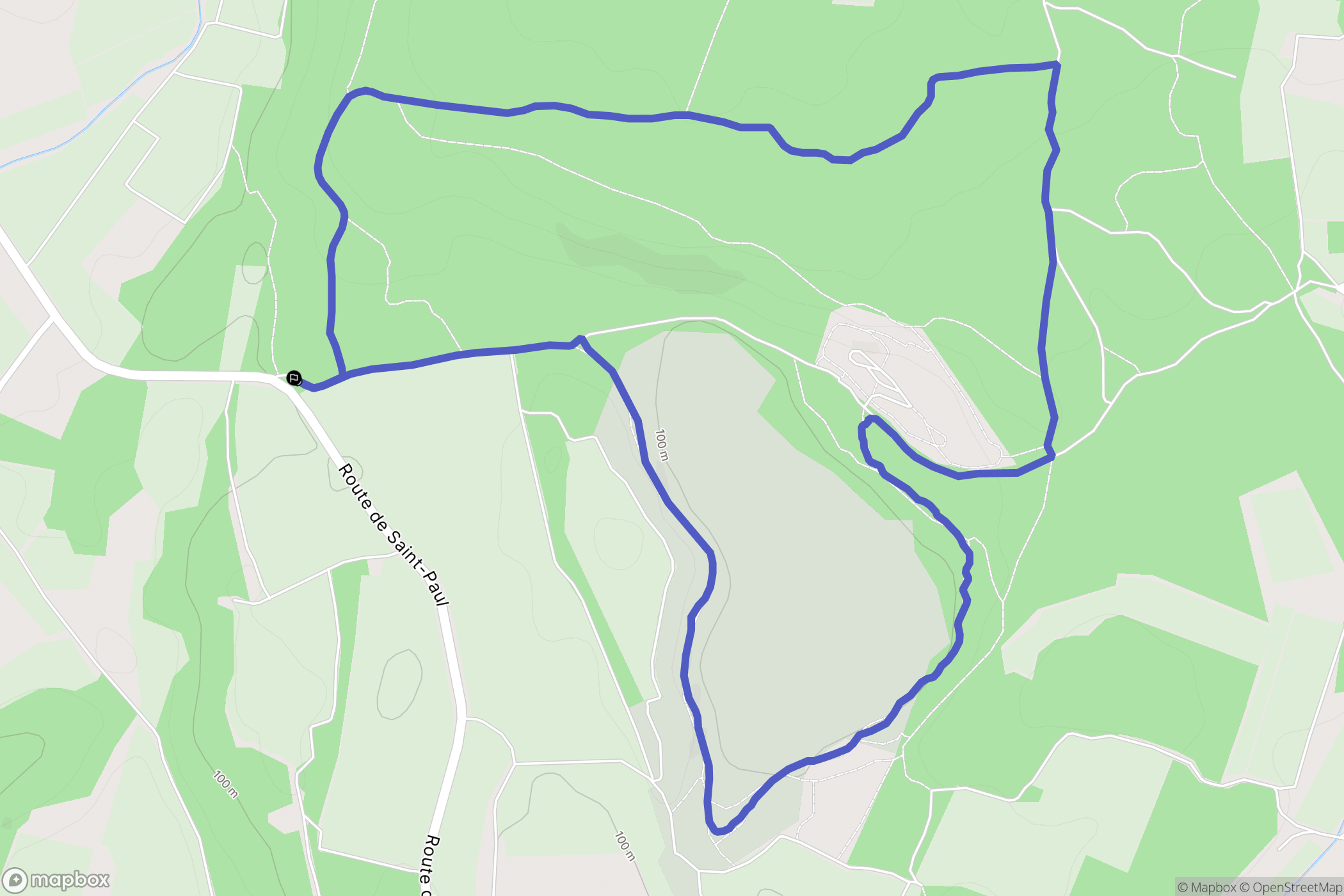 Suze-la-Rousse : carte du parcours de randonnée - France