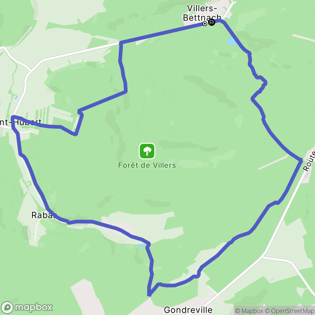 Saint-Hubert : carte du parcours de randonnée - France