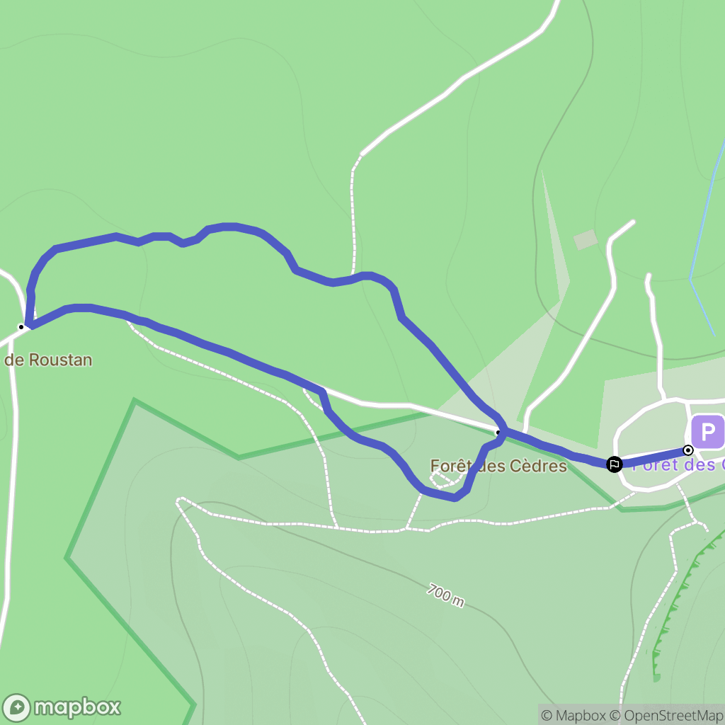 Bonnieux : carte du parcours de randonnée - France