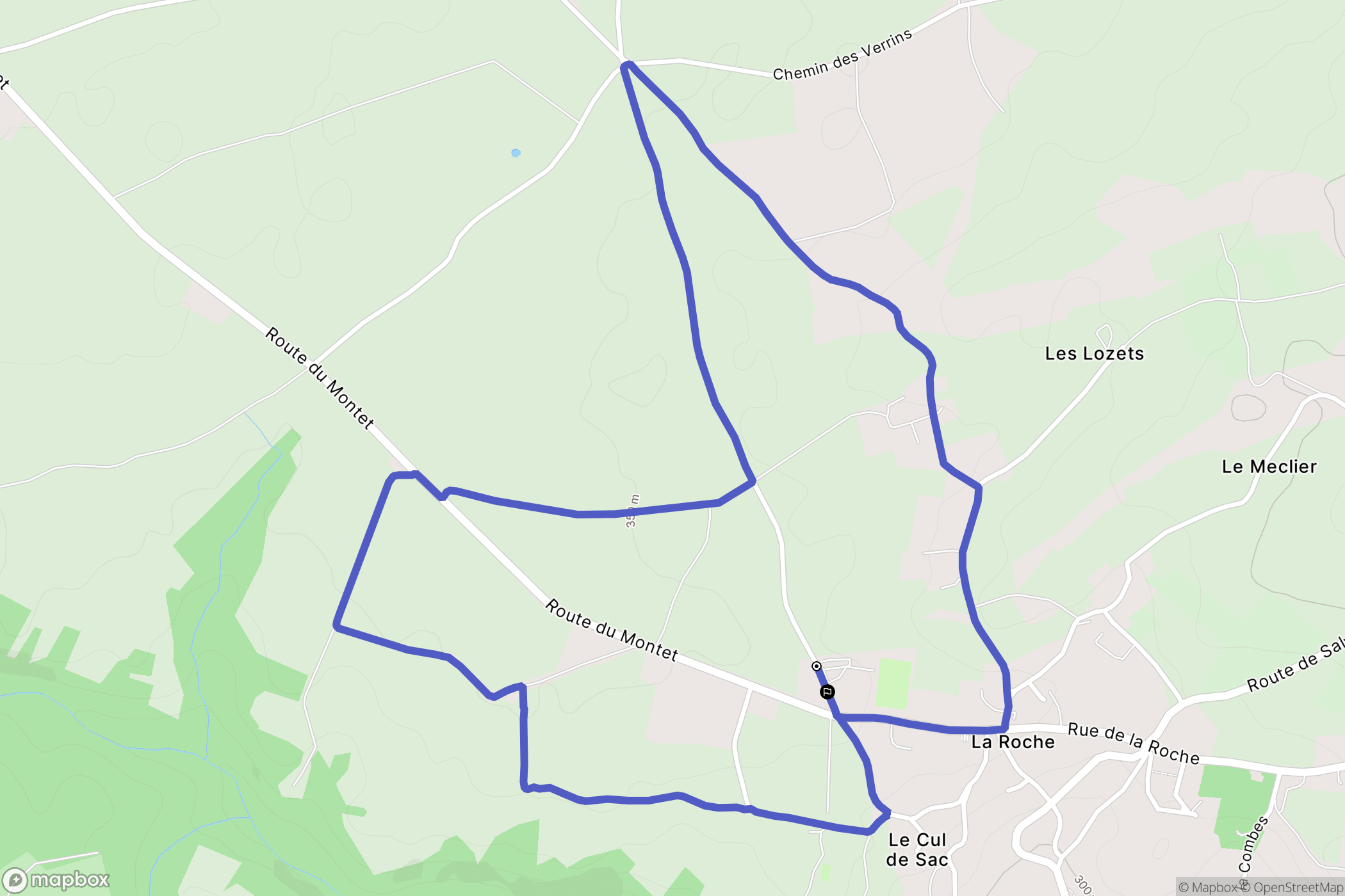Bransat : carte du parcours de randonnée - France