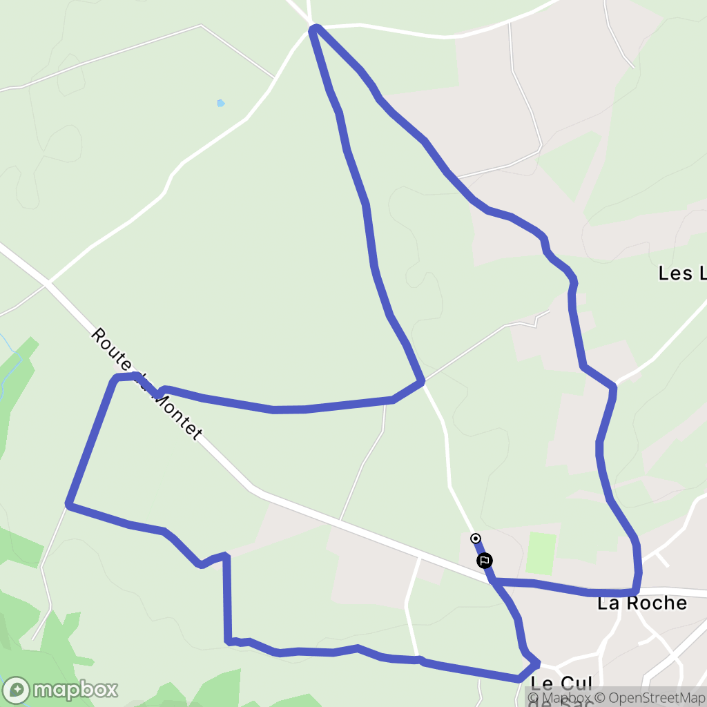 Bransat : carte du parcours de randonnée - France