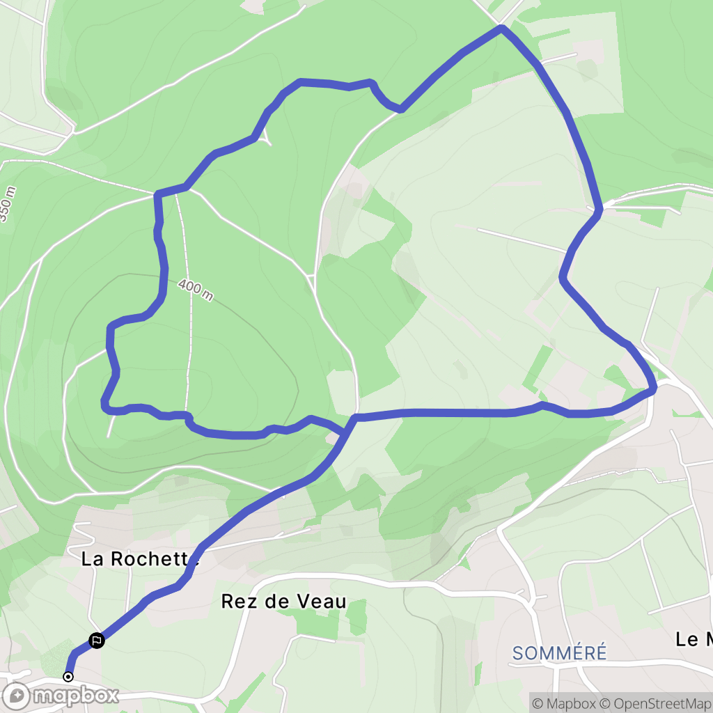 La Roche-Vineuse : carte du parcours de randonnée - France