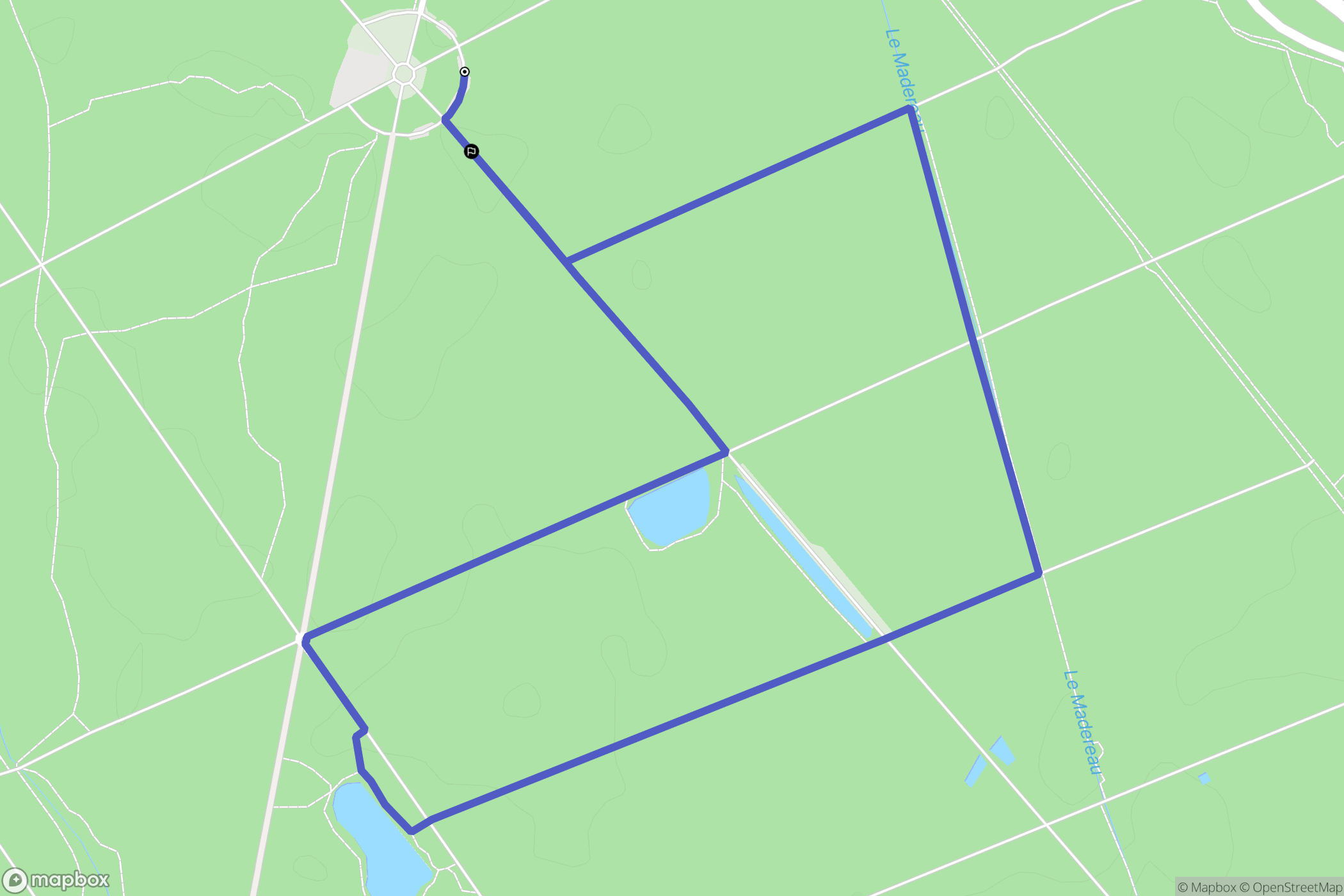 Montgeron : carte du parcours de randonnée - France