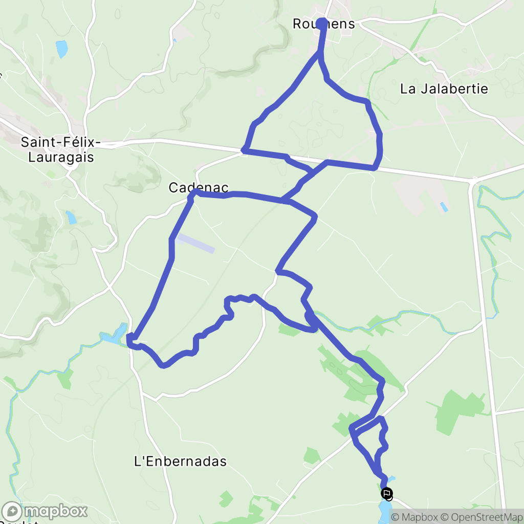 La Pomarède : carte du parcours de randonnée - France