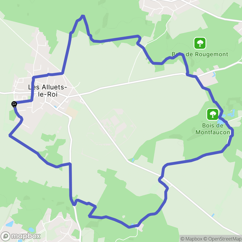 Les Alluets-le-Roi : carte du parcours de randonnée - France