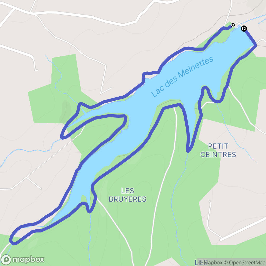 Saint-Jeure-d'Ay : carte du parcours de randonnée - France