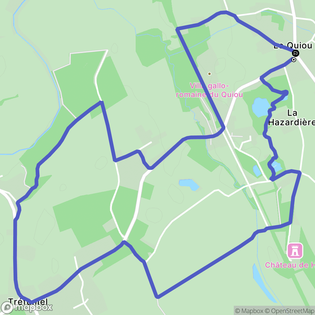 Le Quiou : carte du parcours de randonnée - France