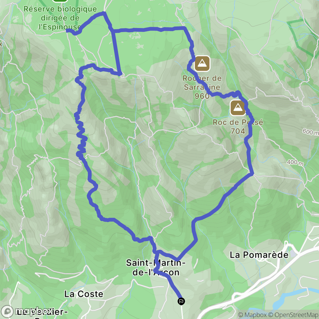 Saint-Martin-de-l'Arçon: routekaart voor buitenactiviteiten - France