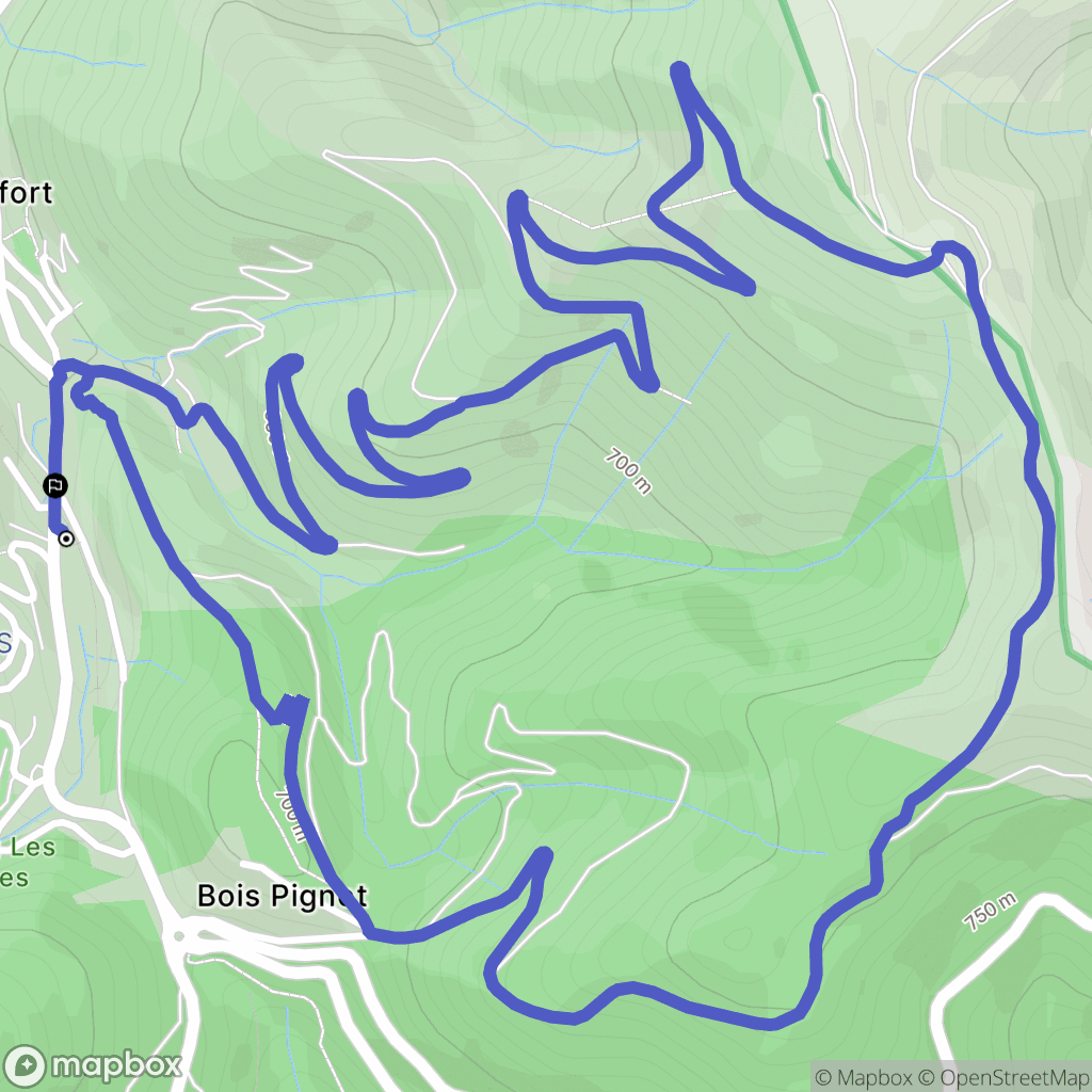 Villefort : carte du parcours de randonnée - France