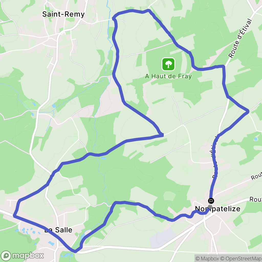 Nompatelize : carte du parcours de randonnée - France