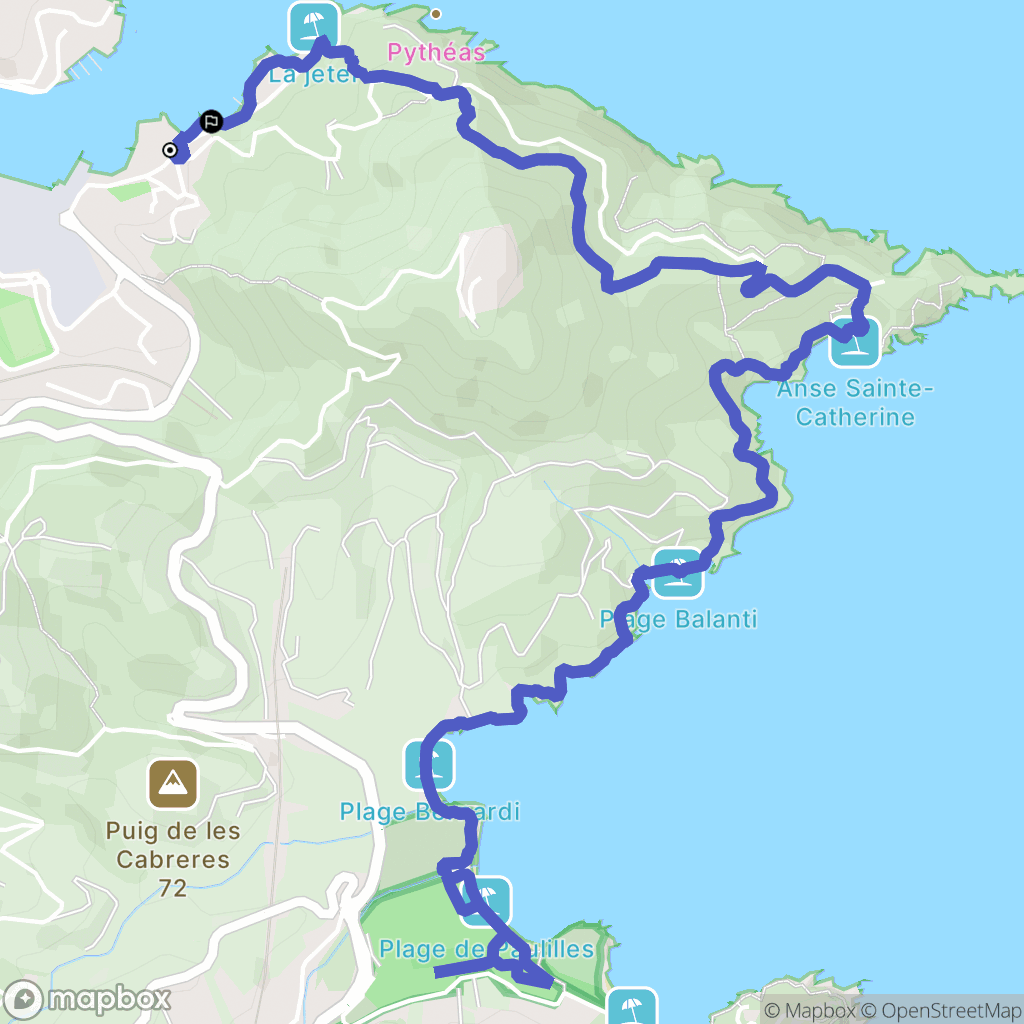 Port-Vendres : carte du parcours de randonnée - France