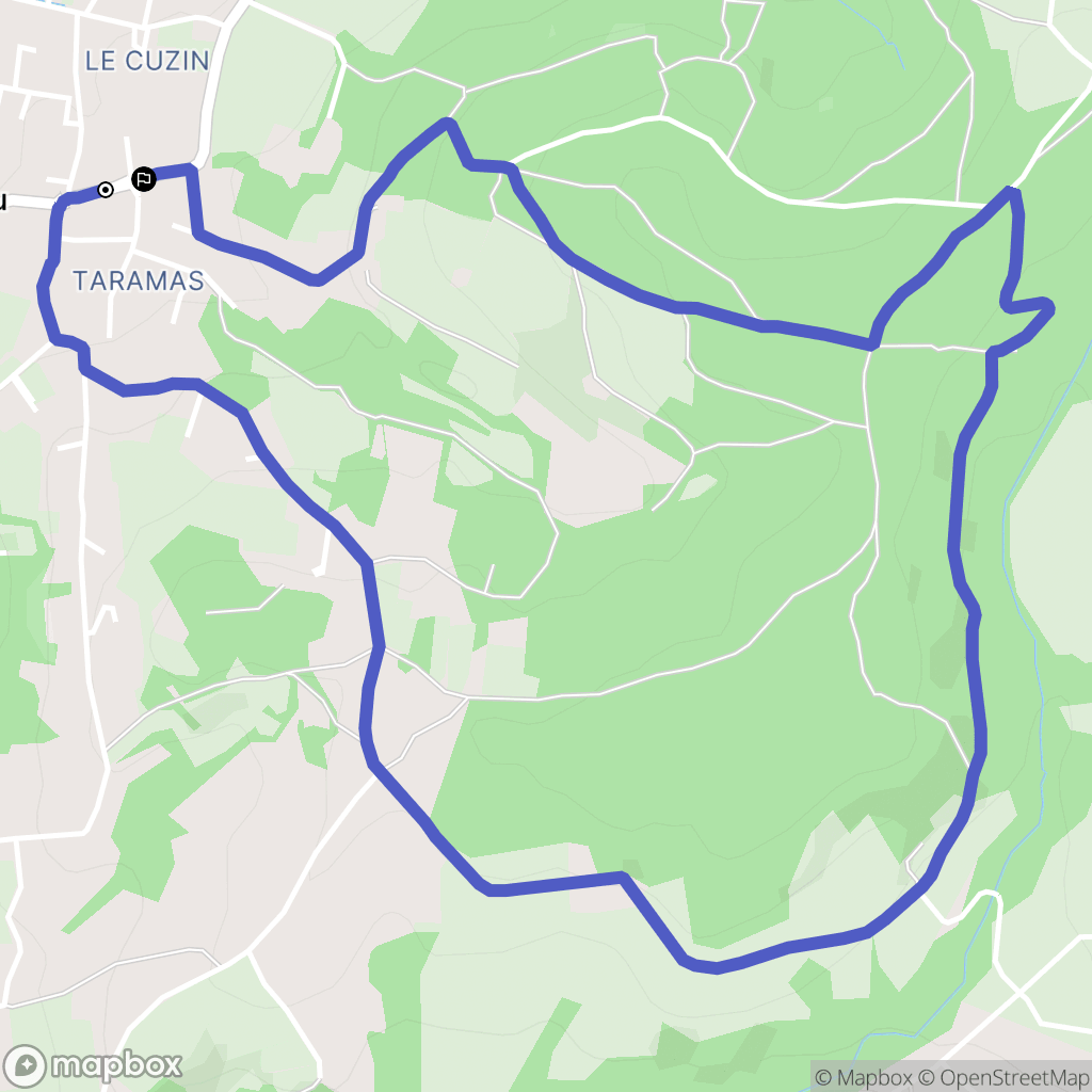 Assieu : carte du parcours de randonnée - France