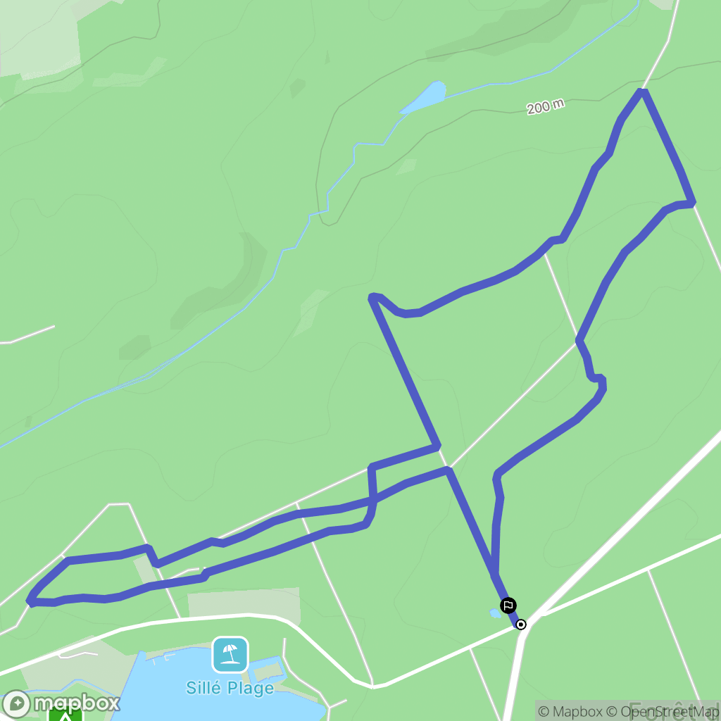 Sillé-le-Guillaume : carte du parcours de randonnée - France