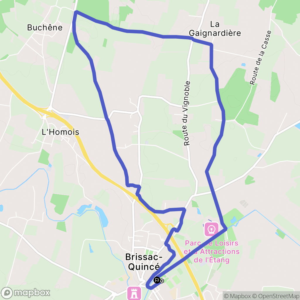 Brissac-Loire-Aubance : carte du parcours de randonnée - France