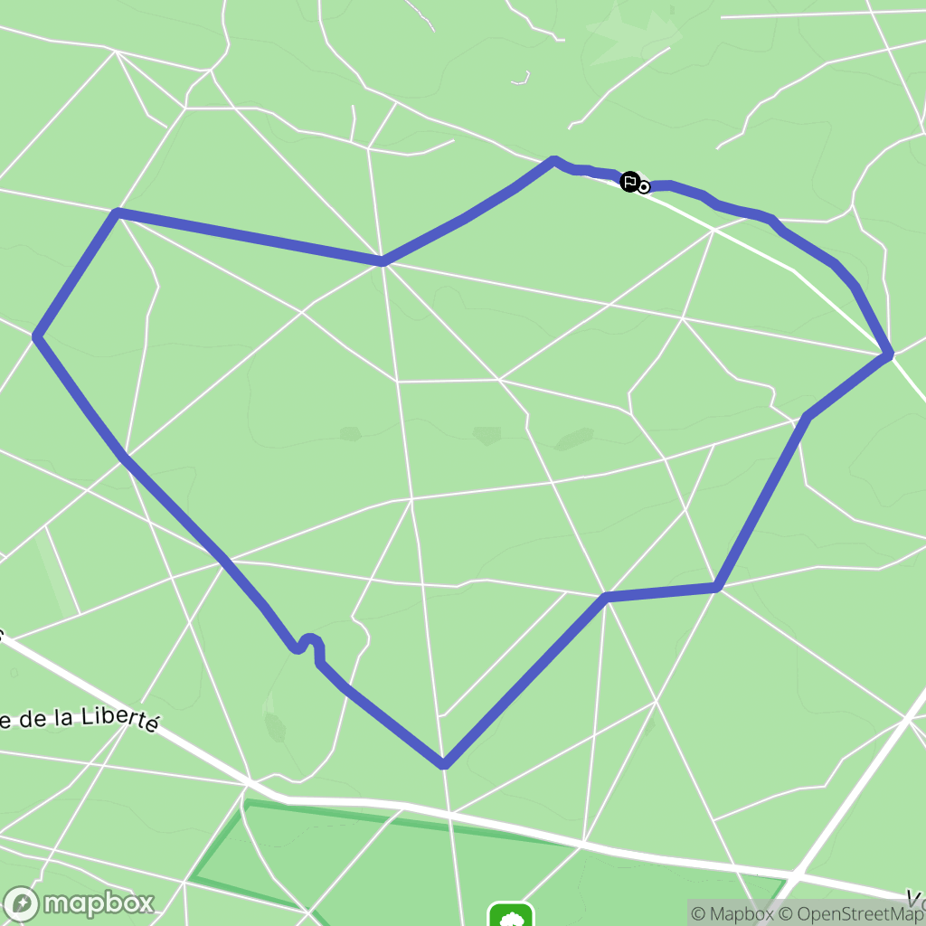 Fontainebleau : carte du parcours de randonnée - France