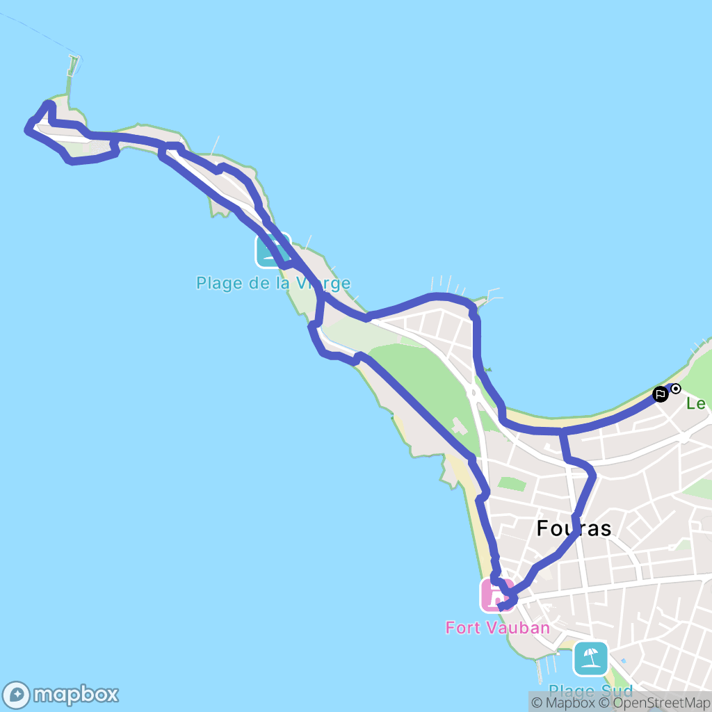 Fouras : carte du parcours de randonnée - France