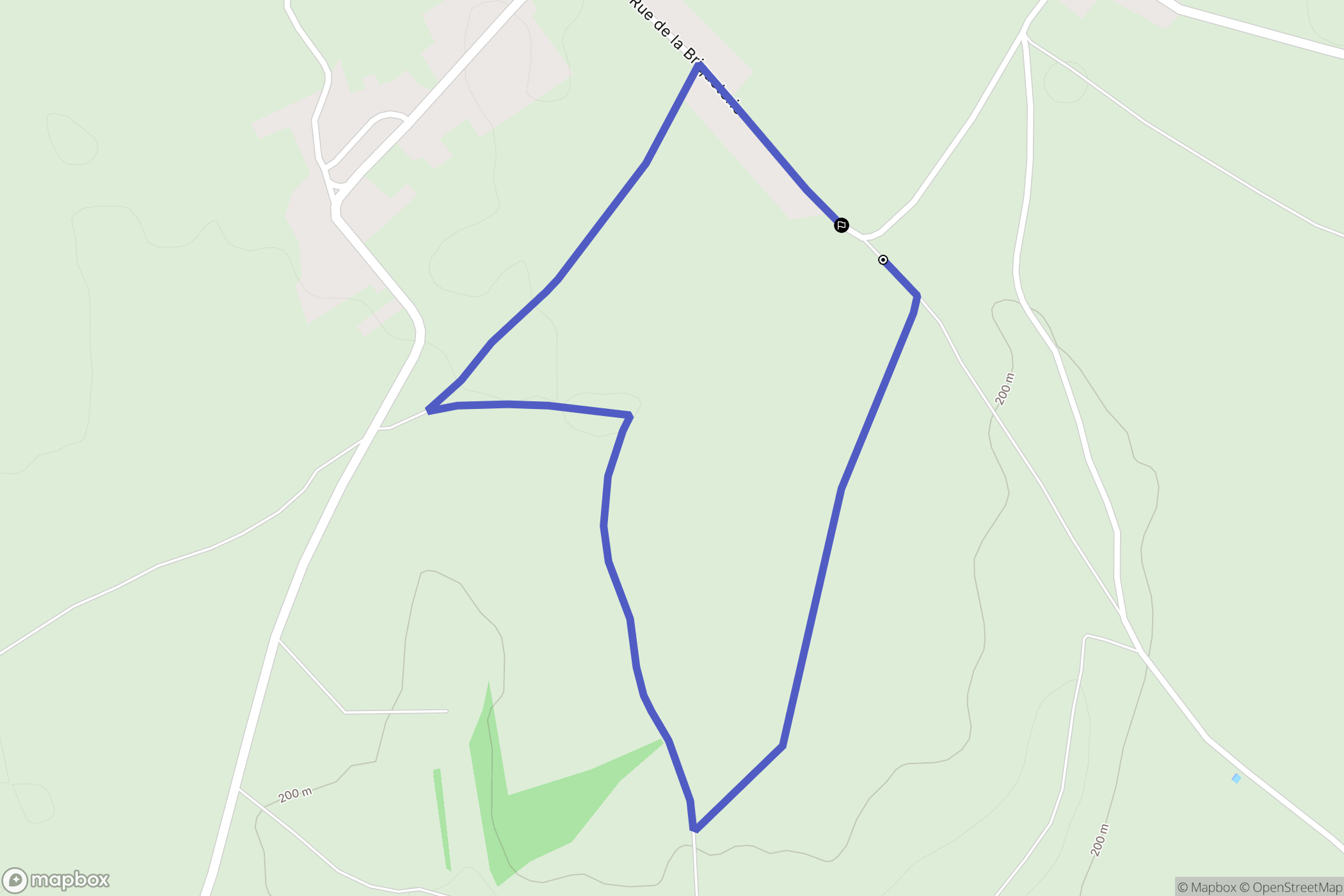 Campeaux : carte du parcours de randonnée - France
