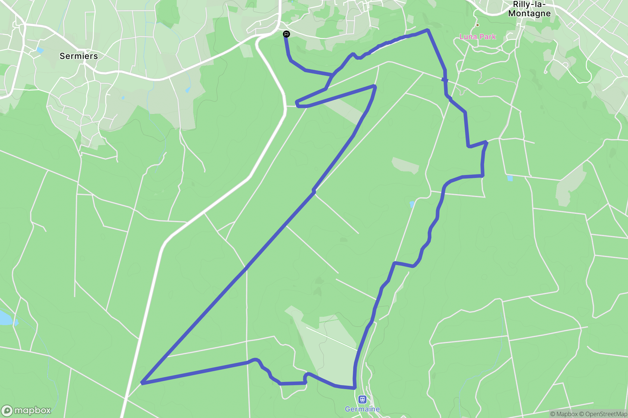 Villers-Allerand : carte du parcours de randonnée - France