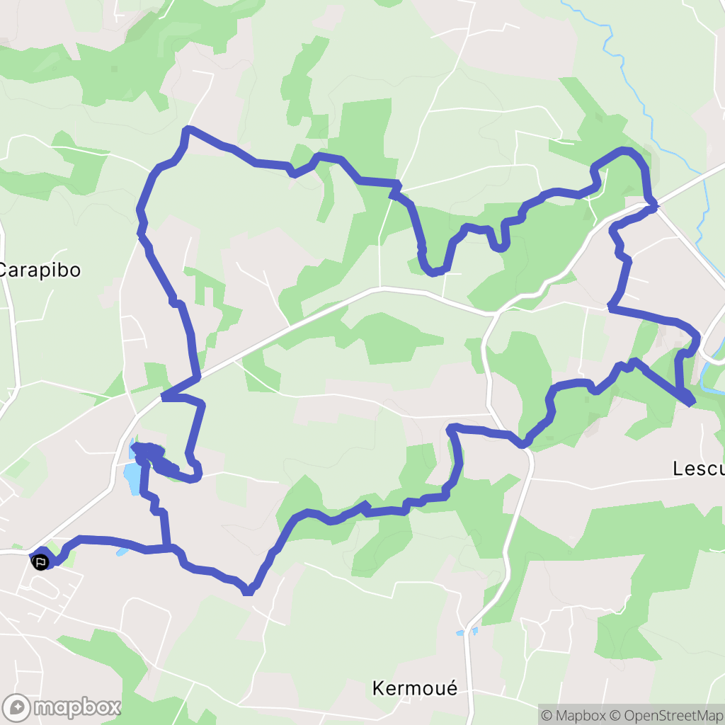 Péaule : carte du parcours de randonnée - France
