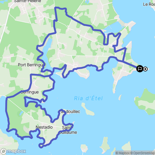 Sainte-Hélène : carte du parcours de randonnée - France