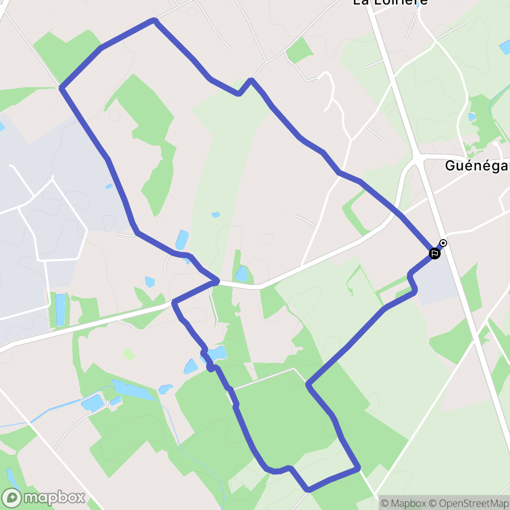 Le Bignon : carte du parcours de randonnée - France