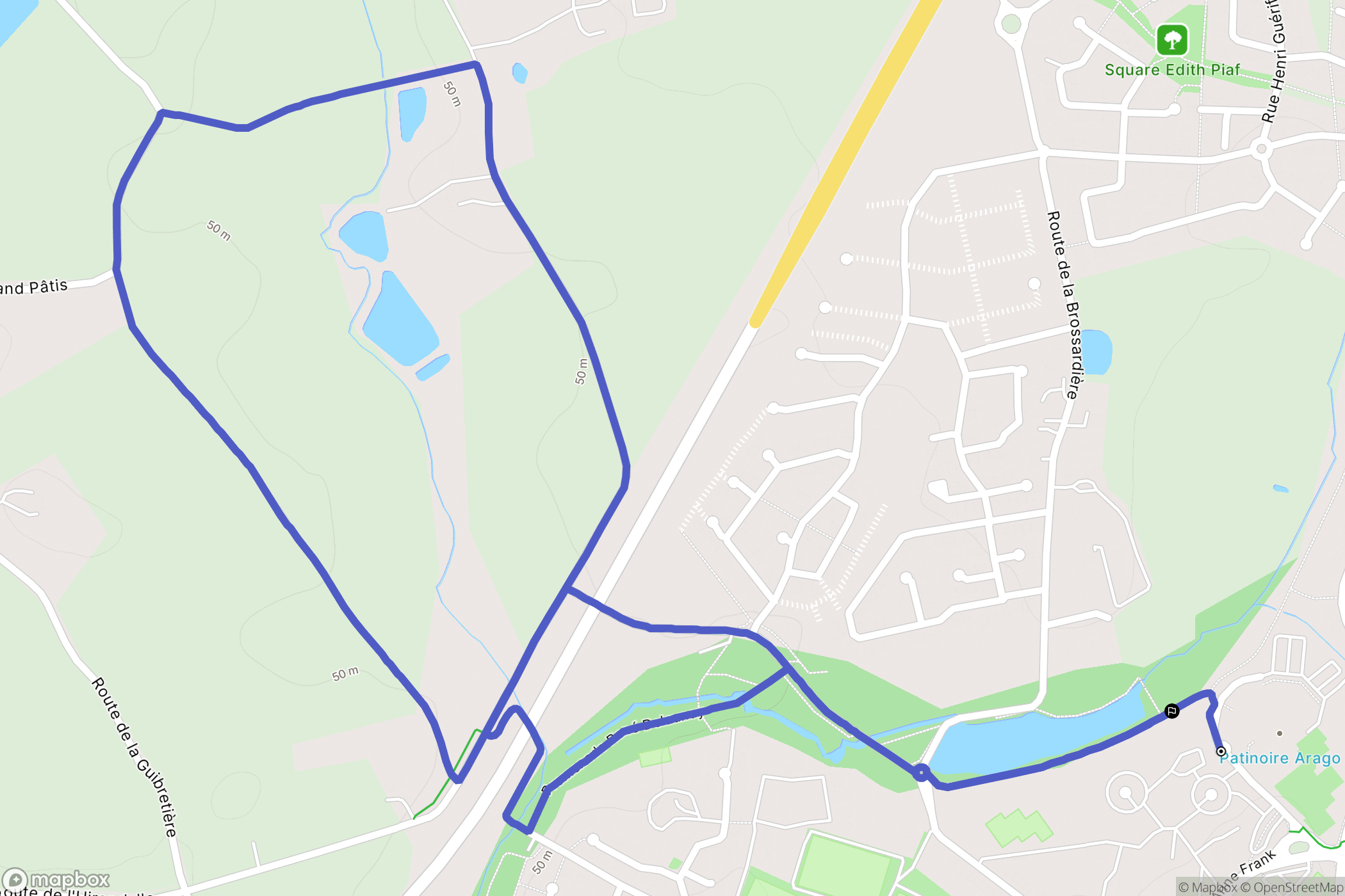 Mouilleron-le-Captif : carte du parcours de randonnée - France