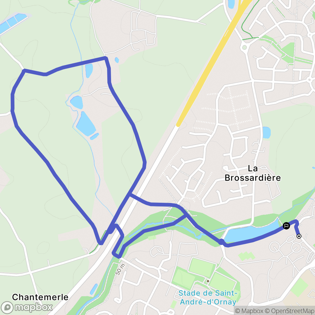 Mouilleron-le-Captif : carte du parcours de randonnée - France