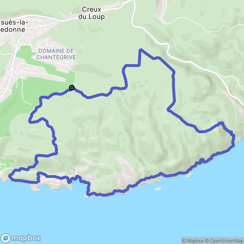Ensuès-la-Redonne : carte du parcours de randonnée - France