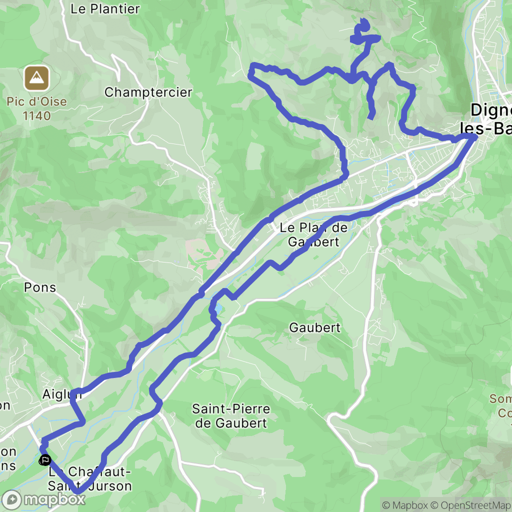 Mallemoisson : carte du parcours de randonnée - France