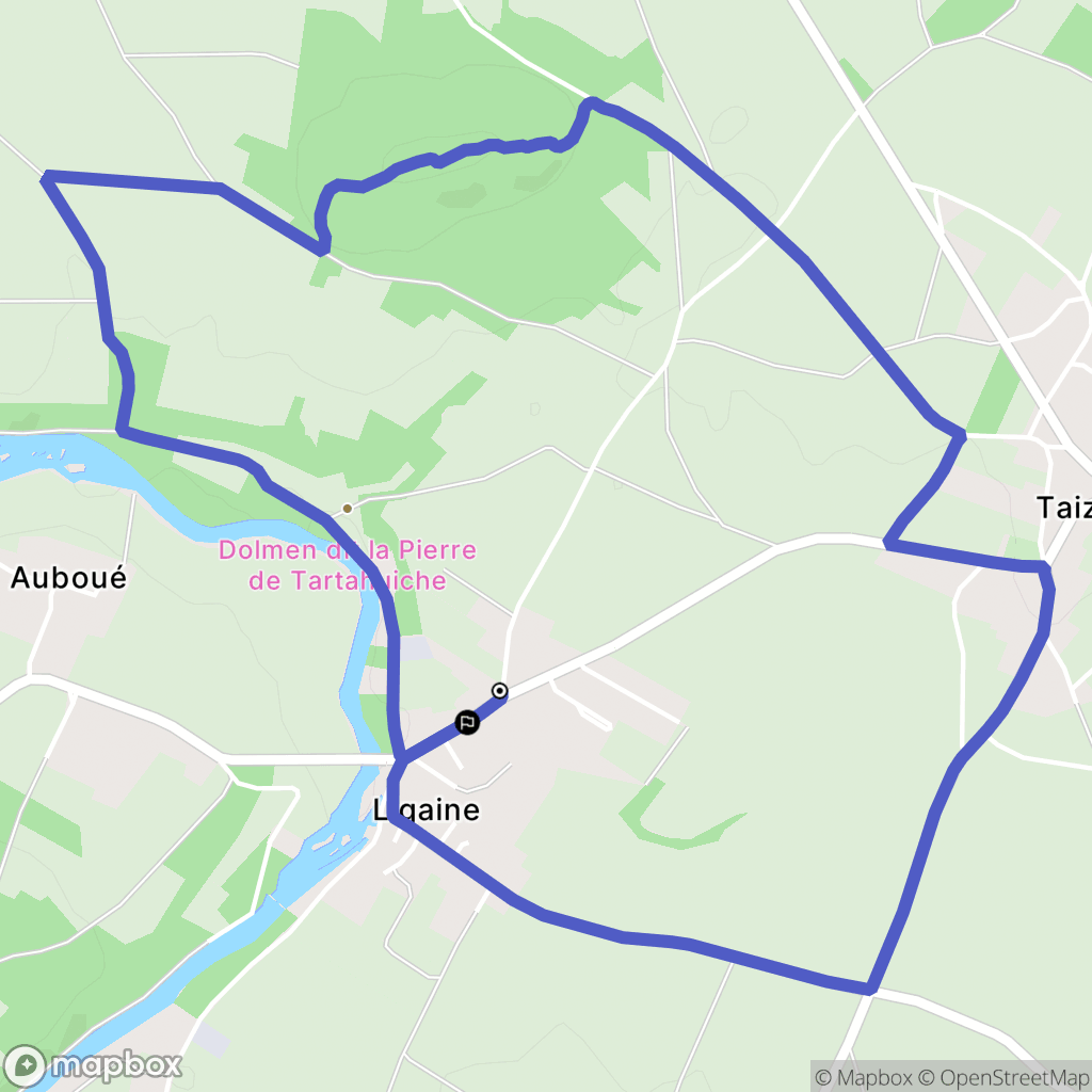 Plaine-et-Vallées : carte du parcours de randonnée - France