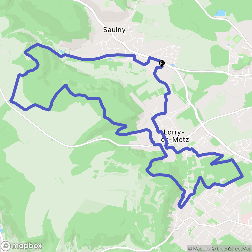 Saulny : carte du parcours de randonnée - France