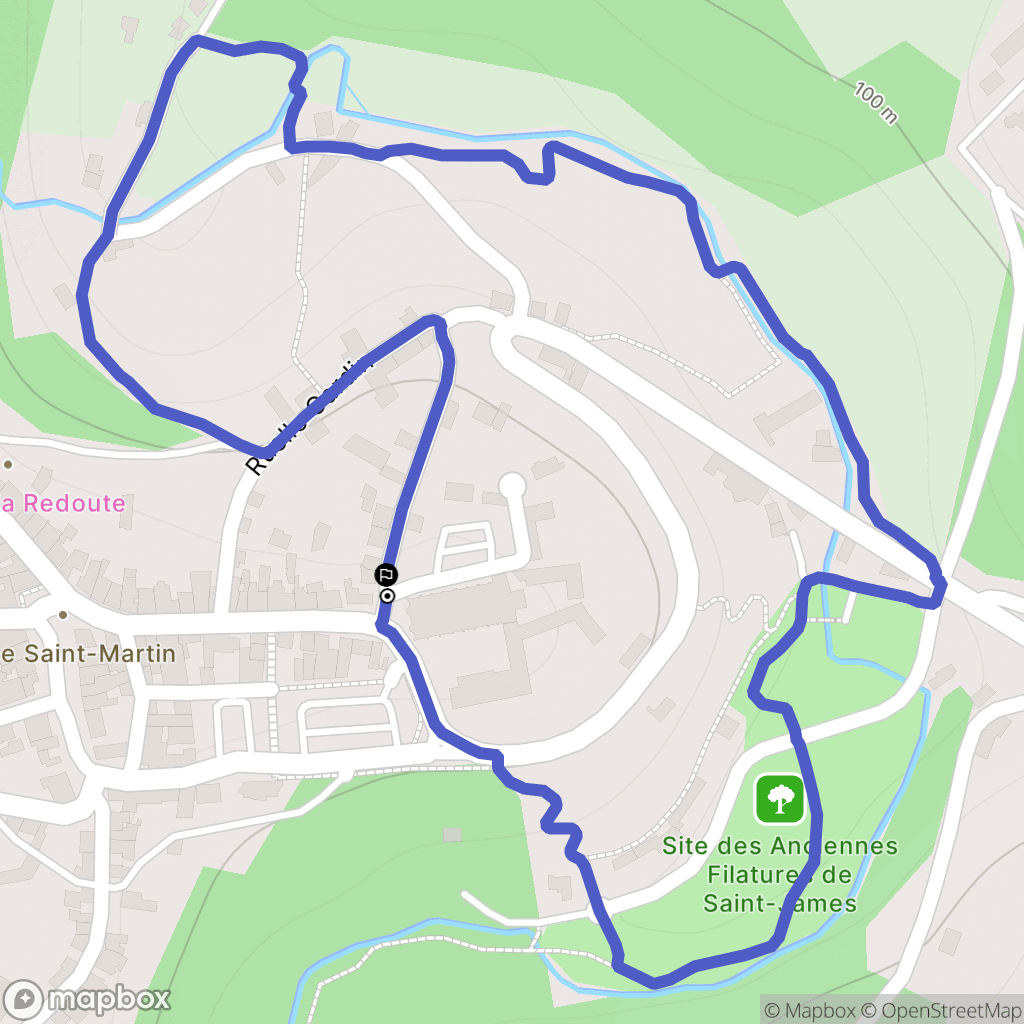Saint-James : carte du parcours de randonnée - France