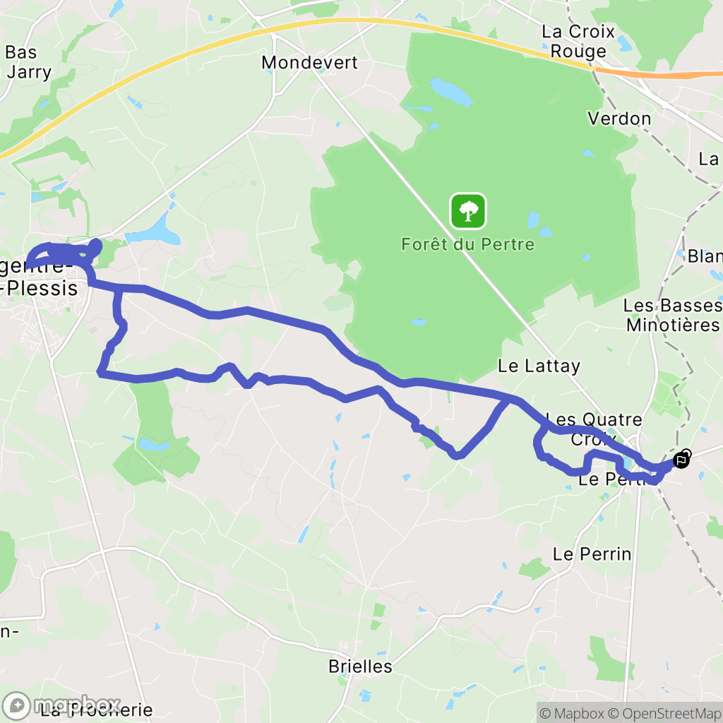 Saint-Cyr-le-Gravelais : carte du parcours de randonnée - France