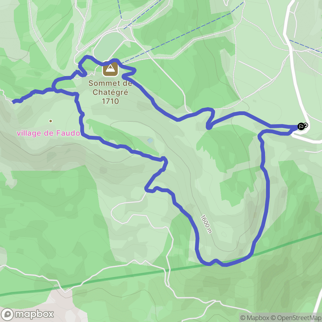 Ancelle : carte du parcours de randonnée - France