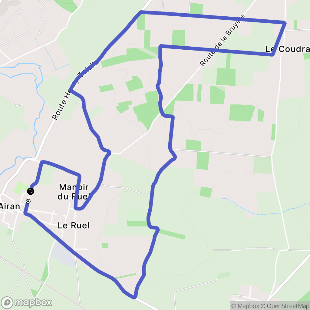 Valambray : carte du parcours de randonnée - France