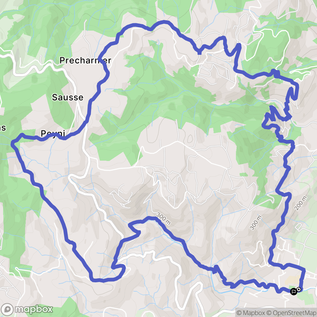 Saint-Péray : carte du parcours de randonnée - France
