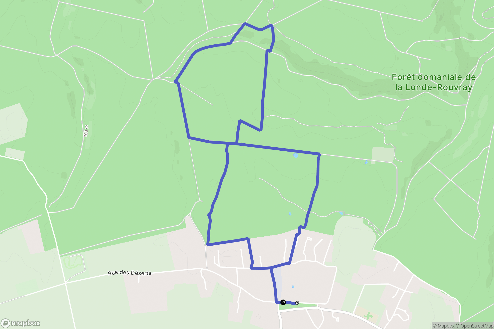 La Londe : carte du parcours de randonnée - France