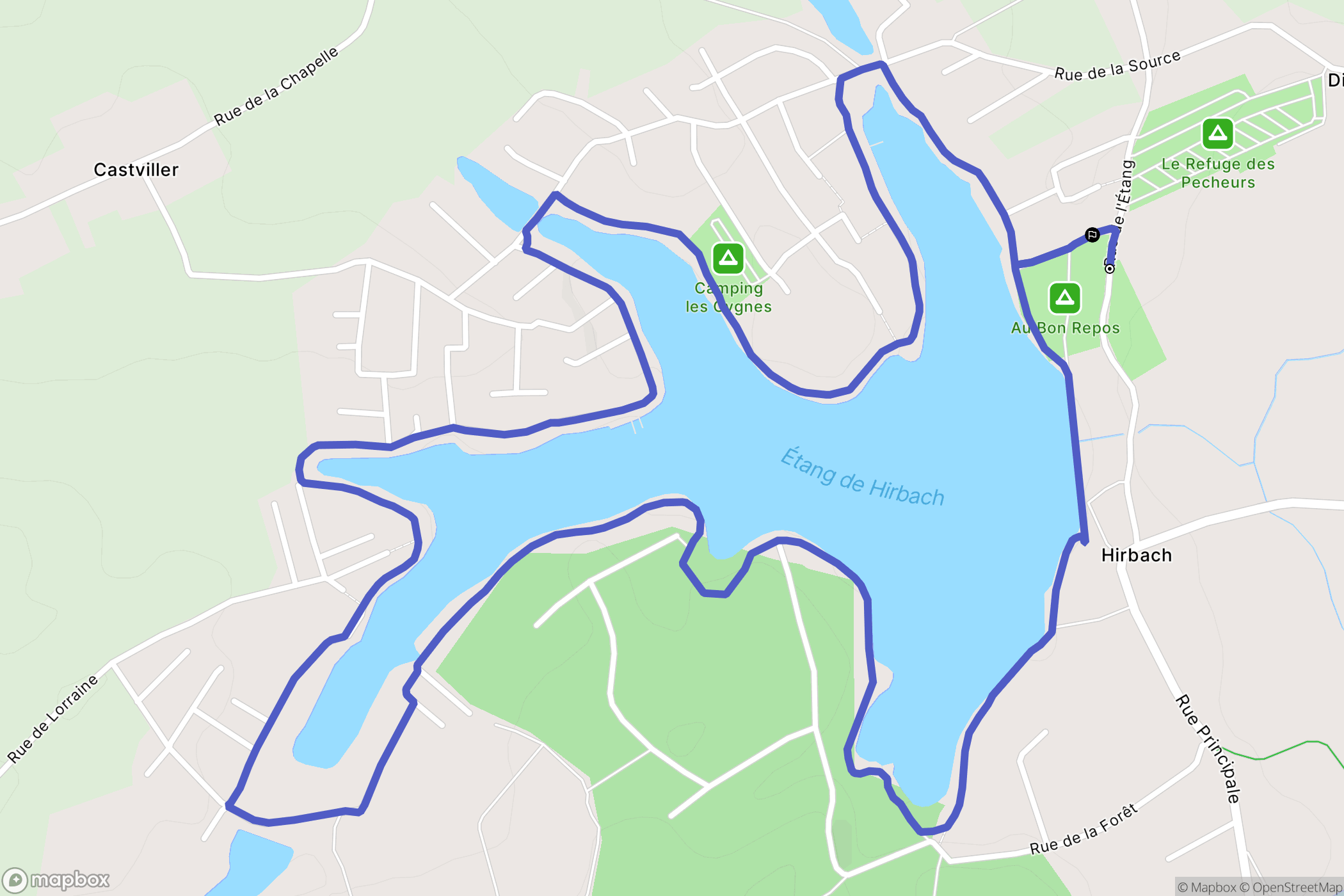 Holving : carte du parcours de randonnée - France