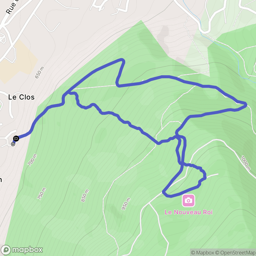 Thônes : carte du parcours de randonnée - France