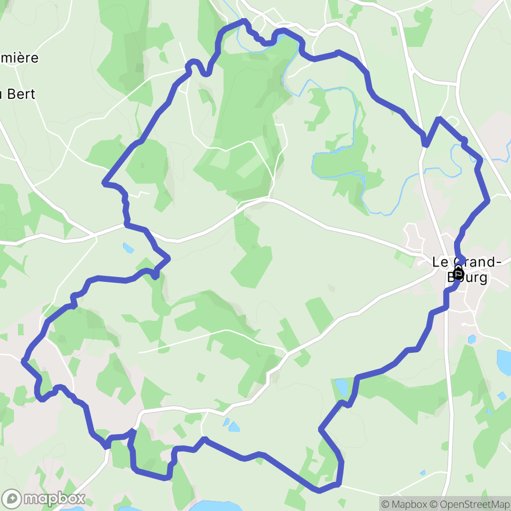Le Grand-Bourg : carte du parcours de randonnée - France